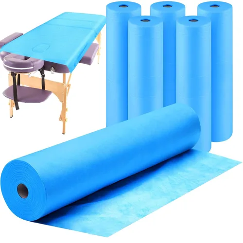 Vista 20 de Tudomro 1 rollo de sábanas desechables no tejidas cubiertas de papel para mesa de masaje, sábanas de masaje de tela no tejida, cubierta de cama