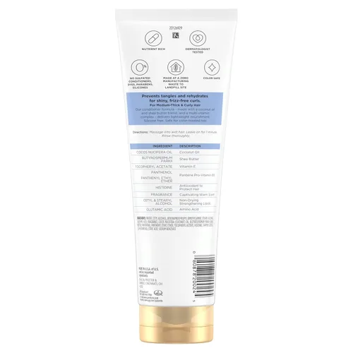 Vista 12 de Pantene Pro-V Miracles Curl Define & Shine Coconut + Shea 1 Minute Miracle Conditioner 10.9 FL OZ