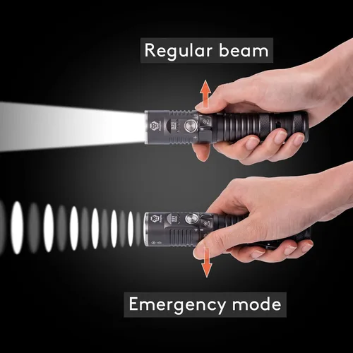 Vista 4 de RovyVon S21 brillante EDC linterna 3000 lúmenes interruptor giratorio proyector IPX8 USB-C Rechargeable 5000mAh Capacity 400M Long Beam Distance