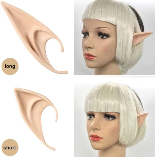 Vista 5 de FRESHME Fairy Pixie Elf Ears - Cosplay Soft Pointed Ears Elven Masquerade Vampire Fairy Ears Makeup Costume Accessories