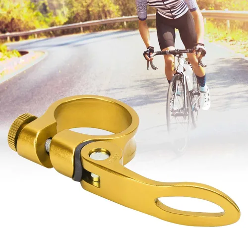 Vista 9 de plplaaoo Abrazadera de tija de sillín de bicicleta, abrazadera de asiento de bicicleta de aluminio, abrazadera de asiento de liberación rápida