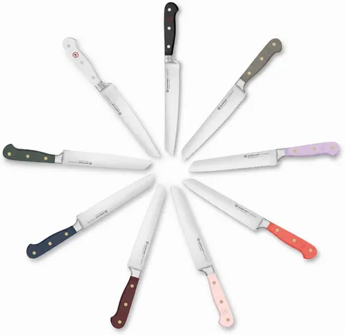 Vista 4 de Wusthof - Cuchillo de pan con doble dentadura de 9 pulgadas, clásico, negro, grabado personalizado