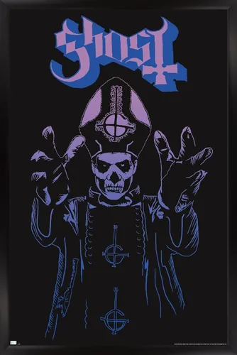 Vista 8 de Trends International Ghost - Póster de pared de ira, 14.72 x 22.37 pulgadas, versión enmarcada de madera de granero