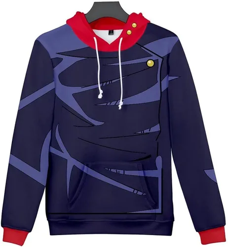 Vista 4 de CHLOBLOM Anime Cosplay Costume 3D Hoodie Halloween Pullover Sweatshirt
