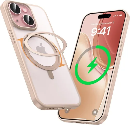 Vista 10 de MAGIC JOHN Soporte Magnético Invisible Giratorio 360° para Funda de iPhone 14 Pro [Agarre Antideslizante] [Compatible con MagSafe] 16 Pies