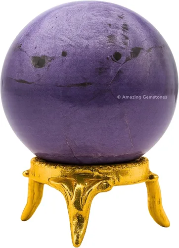 Vista 21 de Amazing Gemstone Bola de cristal de Amazonita con soporte, bolas de meditación de esfera de cristal de 2 pulgadas para brujería y bolas decorativas