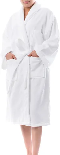 Vista 4 de Alpine Swiss Blair - Bata de baño de tela de rizo de algodón para mujer, cuello de chal de terciopelo
