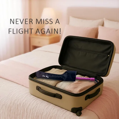 Vista 7 de Mr Big Bolsa de viaje resistente al calor, no más enfriamiento de tu plancha sobre la marcha, haz tu vuelo con un cabello fabuloso, extra larga