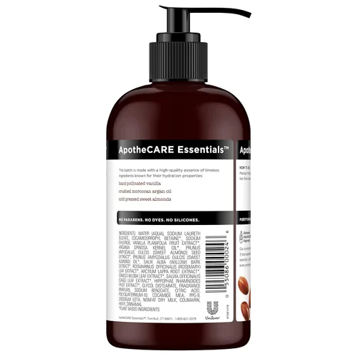 Vista 2 de ApotheCARE Essentials The Replenisher Champú Hidratante, Vainilla, Aceite de Argán, Almendra Dulce, 12 oz