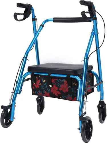Vista 7 de Bolsa de andador debajo del asiento para rodillo de cuatro ruedas, bolsa con ruedas, organizador de almacenamiento para caminantes para senoirs