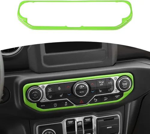 Vista 19 de RT-TCZ para Wrangler JL Cubierta de interruptor de aire acondicionado centro del tablero Trim Marco Azul bebé para Jeep Wrangler JL JLU Gladiator JT