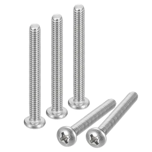 Vista 20 de uxcell Tornillos de máquina de cabeza redonda de 1/4-20x1, tornillo de acero inoxidable 304 18-8, accionamiento Phillips, totalmente roscado