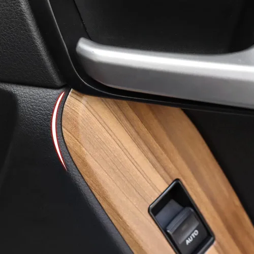 Vista 4 de Manija de puerta con textura de madera para Toyota Land Cruiser Prado 150 Panel de elevación de ventana Lc150 2010-2022 Accesorios de actualización