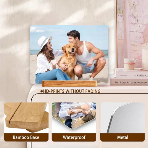 Vista 4 de Custom Style Impresiones de Fotos en Metal Personalizadas, Personaliza Tu Propio Marco de Fotos, Regalo de Imagen en Metal Personalizado