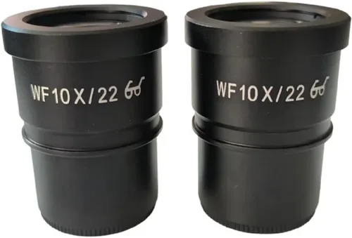 Vista 2 de Kit de accesorios para microscopio 2 unids ocular de microscopio estéreo 10X de campo ancho 1.181 in lente de montaje óptico para microscopio 0.394