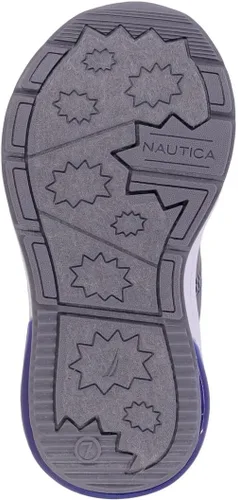 Vista 7 de Nautica Tenis deportivos para correr con luz intermitente para niños y niñas, modernos y divertidos para niños y niñas, disponibles en tallas
