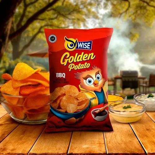 Vista 5 de Wise Snacks BBQ Patatas fritas, 0.75 onzas (paquete de 40) – Asador crujiente y sabroso, sin gluten, sin OMG, papas fritas perfectas para fiestas