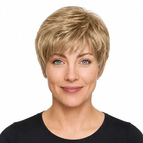 Vista 19 de Raquel Welch Winner Pixie Wig SS8/25 - Peluca transpirable y cómoda con memoria, peluca lista para usar todos los días, aspecto natural, fibras