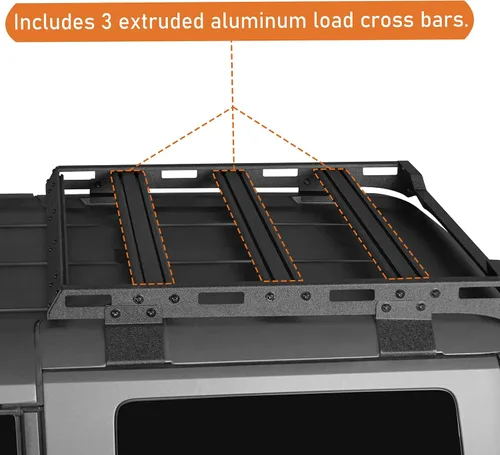 Vista 4 de Hooke Road Bronco - Barra transversal para cesta de carga trasera para Ford Bronco 2021-2026 de 4 puertas (excluye Bronco Sport)