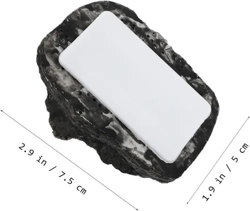 Vista 3 de Vaguelly Caja oculta de llaves de piedra falsa para exteriores, resina para ocultar una llave, almacenamiento seguro para casa, jardín, decorativo