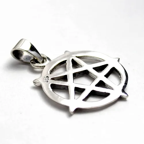 Vista 2 de COSUMOSU Inverted Pentacle Devil star 925 Sterling Silver Pendant Charm