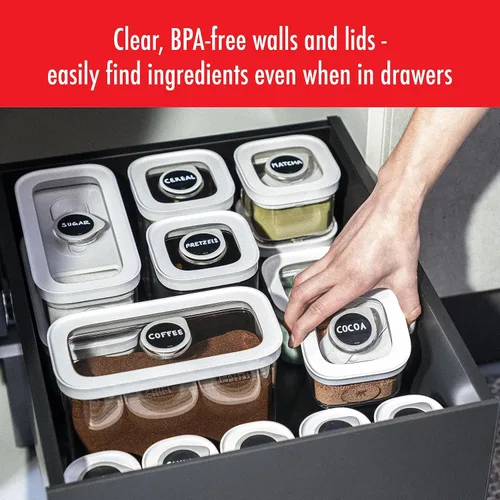 Vista 8 de ZWILLING - Organizador de almacenamiento Fresh & Save Cube, S, 0.35 cuartos de galón, organizadores y almacenamiento de despensa, plástico