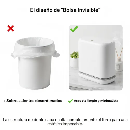 Vista 2 de MOPALL Cubo de basura a prueba de perros con tapa, cubo de basura delgado de baño de 3.3 galones con cubo interior, se adapta a bolsas estándar de 4
