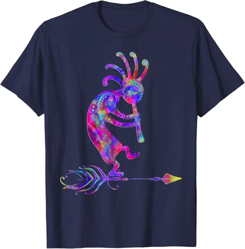 Vista 76 de Native American Kokopelli With Feather 2 - Camiseta Fan Fun, Negro, S