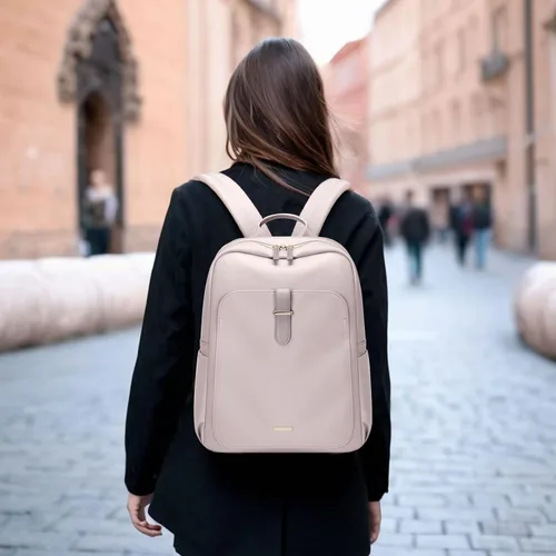 Vista 9 de GOLF SUPAGS - Mochila para portátil para mujer, casual, bolsa de día, para el trabajo, de viaje, mochila para portátil, para portátiles de 14/16