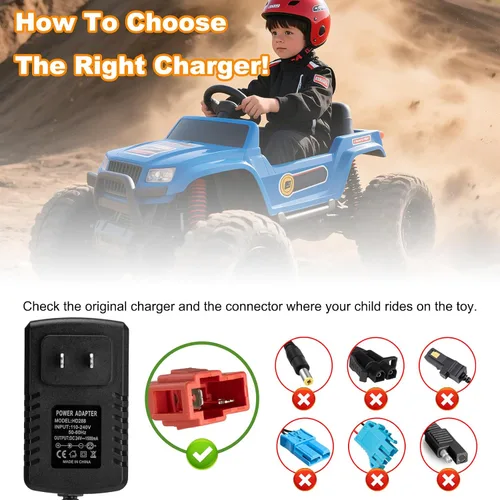Vista 5 de Cargador de batería de 24 V para paseo en juguetes Cargador de batería de 24 voltios para paseo en coche juguete para ATV Mercedes Benz Truck Car