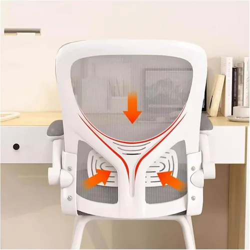 Vista 4 de Ergonomic Gaming Office Chair with Adjustable Lumbar Support, Breathable Mesh Back and Flip Armrests - Comfortable Stylish Computer Desk Chair for