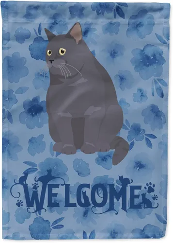 Vista 60 de Caroline's Treasures CK5005GF Bandera de bienvenida de gato abisinio para buzón, bandera decorativa para patio exterior, obras de arte de patio