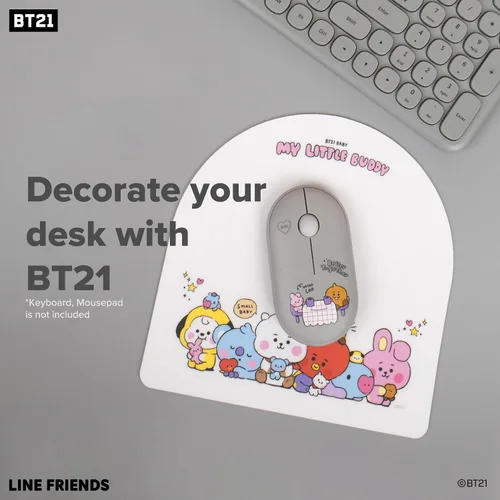 Vista 5 de Hamee BT21 My Little Buddy Series Mouse para portátil, iPad, MacOS, PC, Windows, Android - CHIMMY