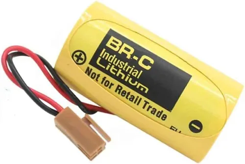 Vista 2 de BALOLO (8-Pack) BR-C 5000mAh 3.0V Non-Rechargeable Lithium PLC Battery for A02B-0120-K106/A98L-0031-0007/BR26500 with Brown Plug