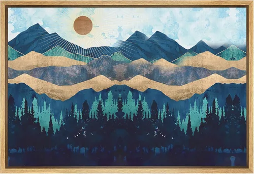 Vista 34 de SIGNFORD Lienzo Enmarcado Impresión Arte de Pared Océano Pastel Luz del Sol Puesta de Sol Horizonte Naturaleza Vida Silvestre Ilustraciones Arte