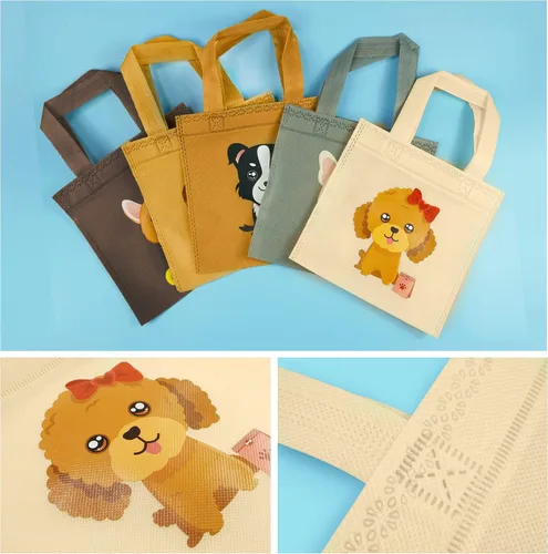 Vista 3 de BANBALLON 20 bolsas de golosinas para perros – Bolsas de golosinas no tejidas para cachorros para niños y baby showers, suministros para fiestas