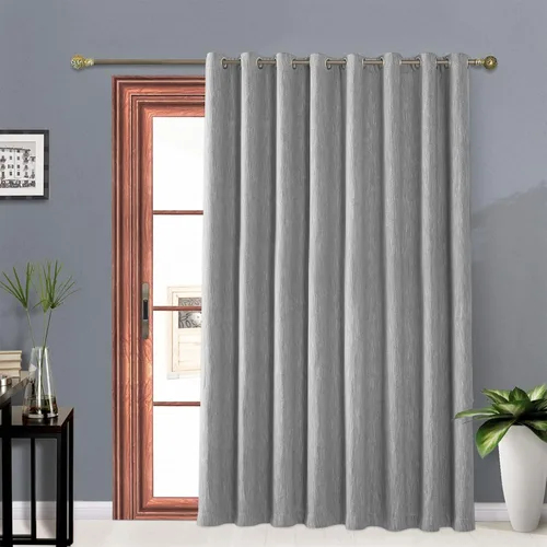 Vista 17 de Melodieux Elegantes cortinas opacas de algodón para oscurecer la habitación, para sala de estar, dormitorio, con aislamiento térmico, paneles