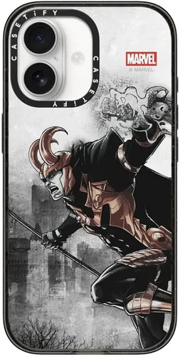 Vista 43 de CASETiFY Funda para iPhone Air, compatible con MagSafe Marvel VS CoLab Protección contra caídas de grado militar 4x de 8.2 pies Funda Capitán