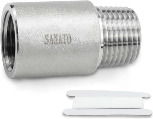 Vista 9 de SANATO 3 piezas SS 304 forja pezón fundido piple, 3/4 "NPT x 3/4" NPT macho roscado, 1.969 in accesorios de tubería