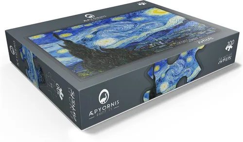 Vista 3 de MyPuzzle The Starry Night 1889 por Vincent Van Gogh - Rompecabezas de 100 piezas para adultos