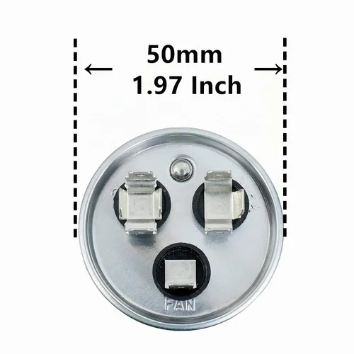 Vista 2 de BOJACK 97F9834 35+5uF 35/5MFD ±6% 370V CBB65 Condensador de arranque circular de doble ejecución para funcionamiento del motor de CA o arranque