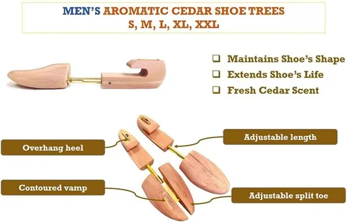 Vista 7 de Cedar Elements Combination Cedar Shoe Trees - Paquete de 2, cedar, Marrón, M