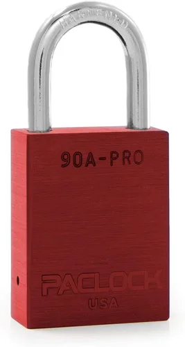 Vista 9 de PACLOCK Candado de la serie 90A-PRO, compre American Act obediente, aluminio anodizado marrón, cilindro de 7 pines de alta seguridad con 1 llave por