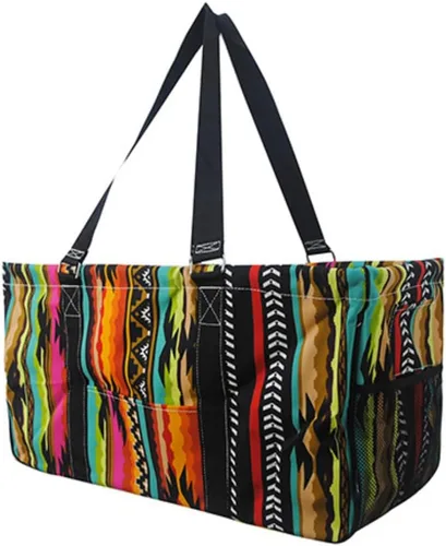 Vista 76 de NGIL Bolsa de comestibles reutilizable extra grande plegable de gran tamaño para comestibles, almacenamiento, picnic, playa, Estampado de vaca