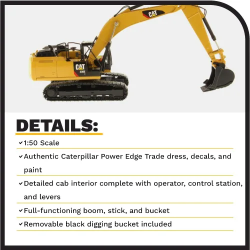Vista 4 de Diecast Masters 1:50 Excavadora hidráulica híbrida Caterpillar 336E H – High Line Series 85279