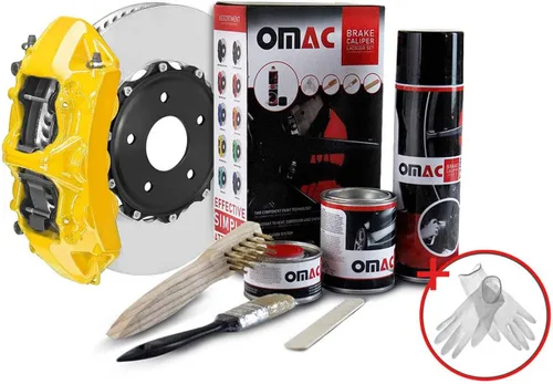 Vista 10 de Kit de pintura para pinza de freno de alta temperatura OMAC, revestimiento resistente al calor, sistema de pintura a base de epoxi, naranja Arizona
