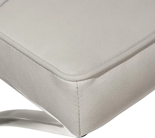 Vista 7 de Christopher Knight Home Milania - Sillas de comedor de cuero, juego de 2 piezas, color blanco