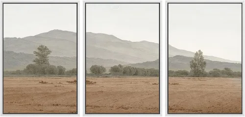 Vista 28 de SIGNWIN Lienzo enmarcado para pared, juego de arte dramático de cielo tormentoso, ilustraciones de paisaje nuboso Moody, arte moderno decorativo