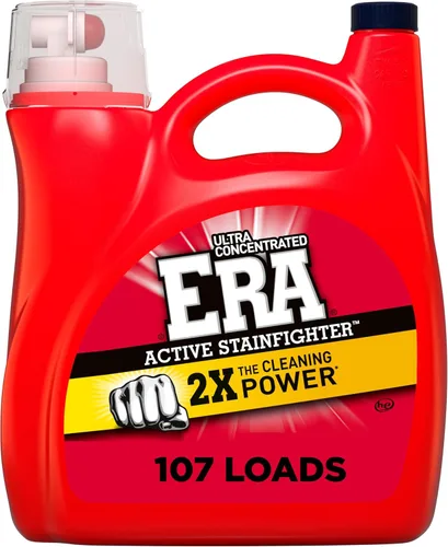 Vista 8 de Detergente líquido para ropa Era Oxibooster, 154 onzas líquidas, 87 cargas