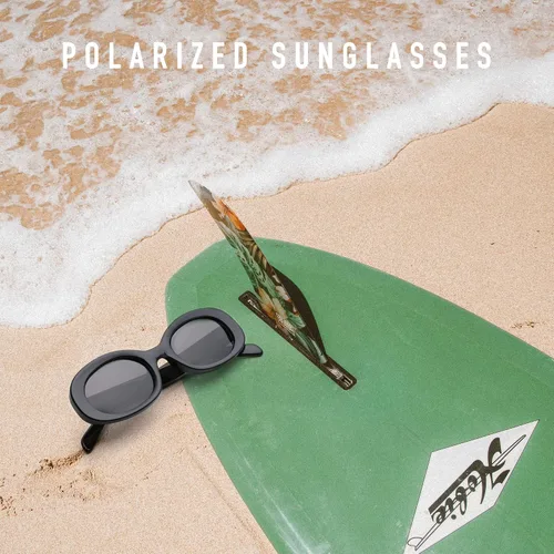 Vista 7 de Gafas de sol ovaladas Y2K para mujer, polarizadas, protección UV, vintage, retro, gafas de sol, lentes de sol